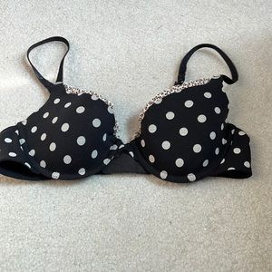 NWT black polka dot VS bra